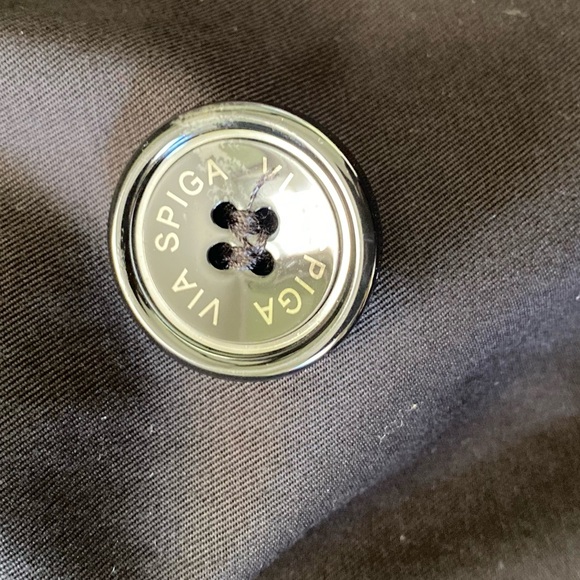 Via Spiga Trench Coat Lined Belted Large Womens Jacket Black - Picture 12 of 16